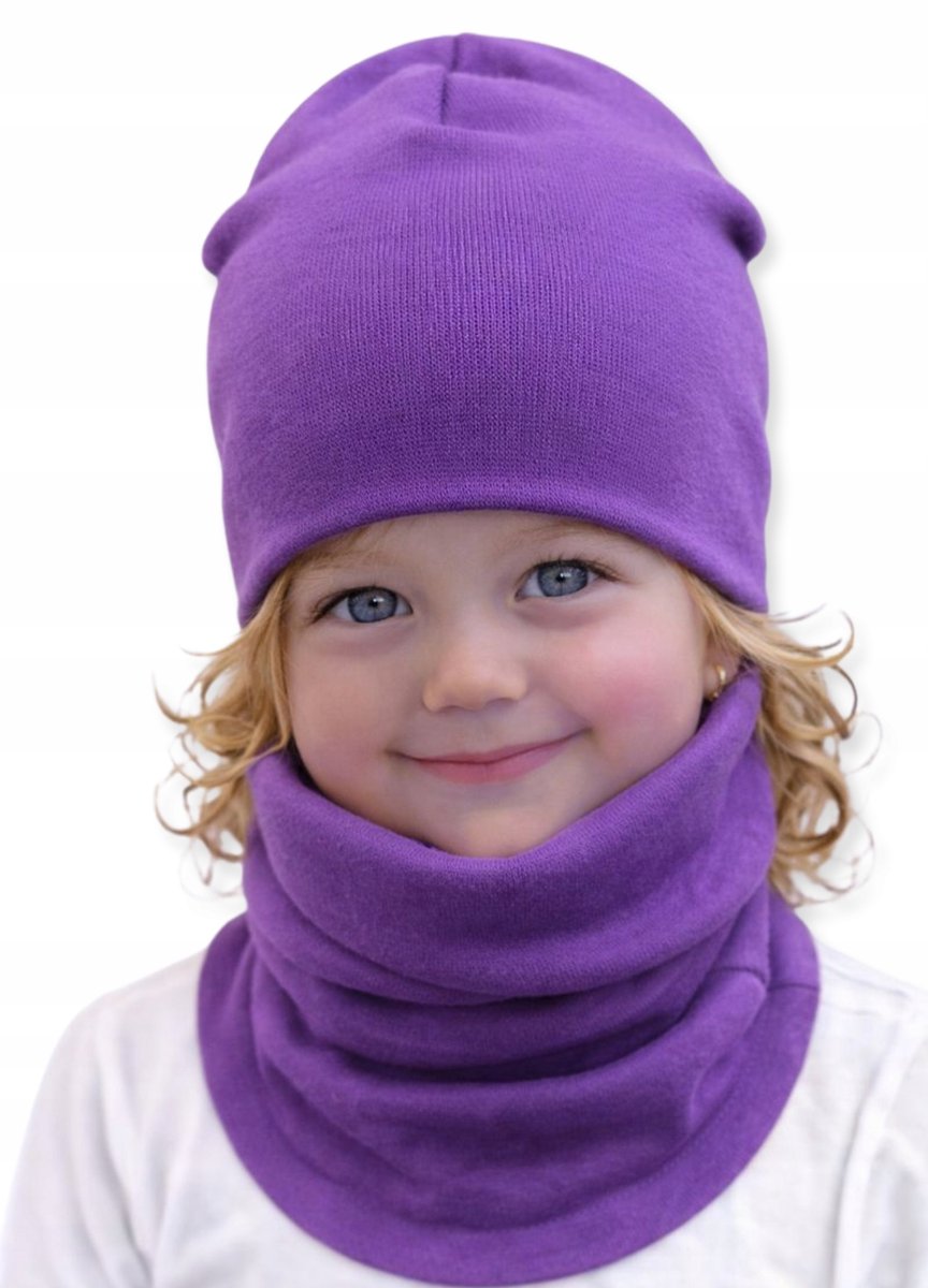 Dartomik - Kinder Set - Czapka & Komin - Violett - OEKO-TEX®
