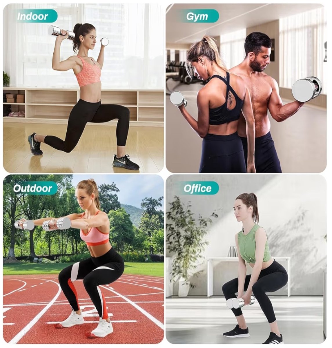 Compacte verstelbare halter set van 2 - Ruimtebesparend ontwerp met comfortgreep voor krachttraining – foto 5