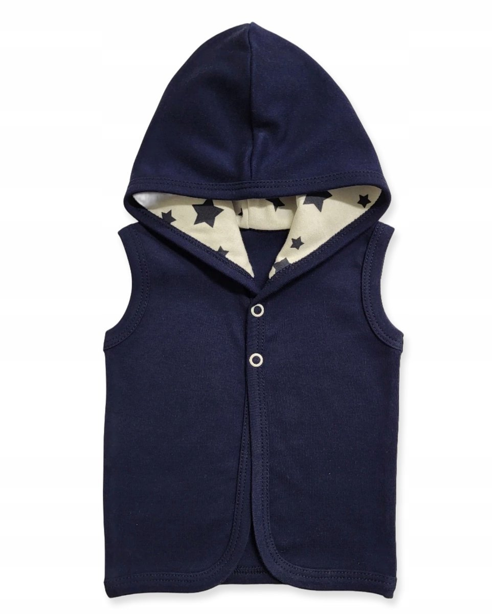 Dartomik Abcdefg-baby Serie - Kaptrui voor Jongens - Maat 92 - Blauw - Nikkelvrije Drukknoopsluiting