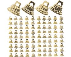 Attaches pour boules de Noël - Capsules de décoration - Création de décorations de Noël - Ensemble de 200 pièces - Diamètre 13 mm - Or