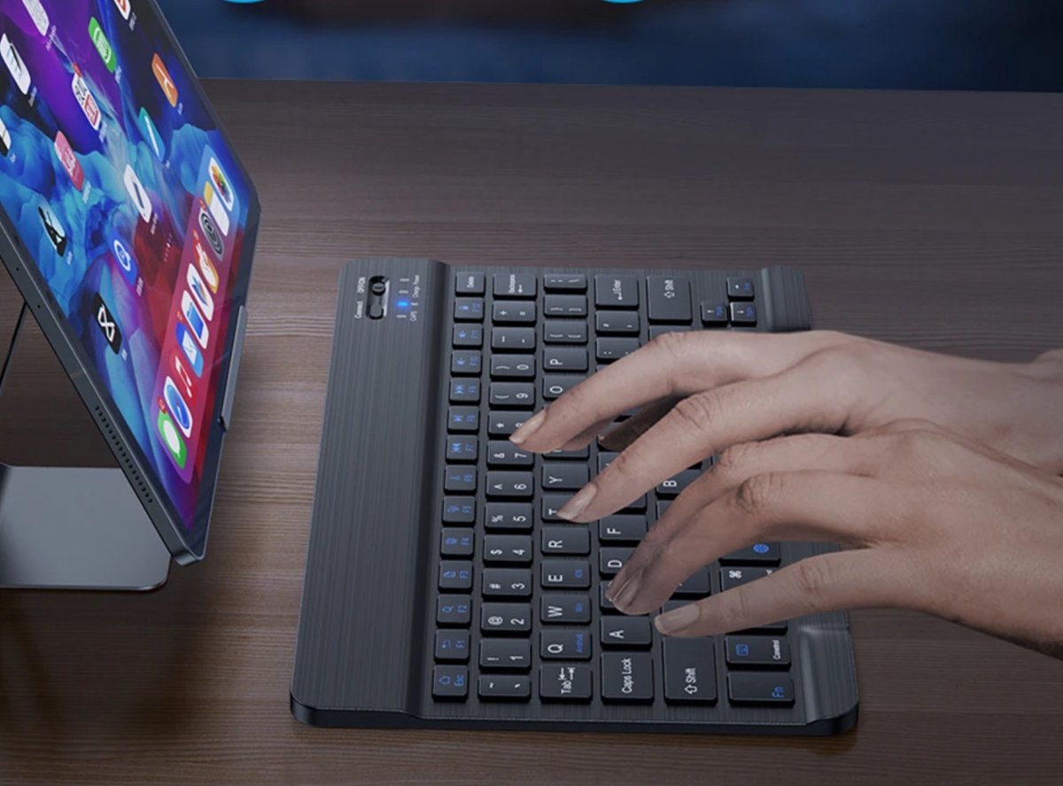 EtuiTab - Draadloos Bluetooth Toetsenbord - Geschikt voor Samsung, Apple, Lenovo, Xiaomi, Huawei — cadeau in Gadgets - foto 8