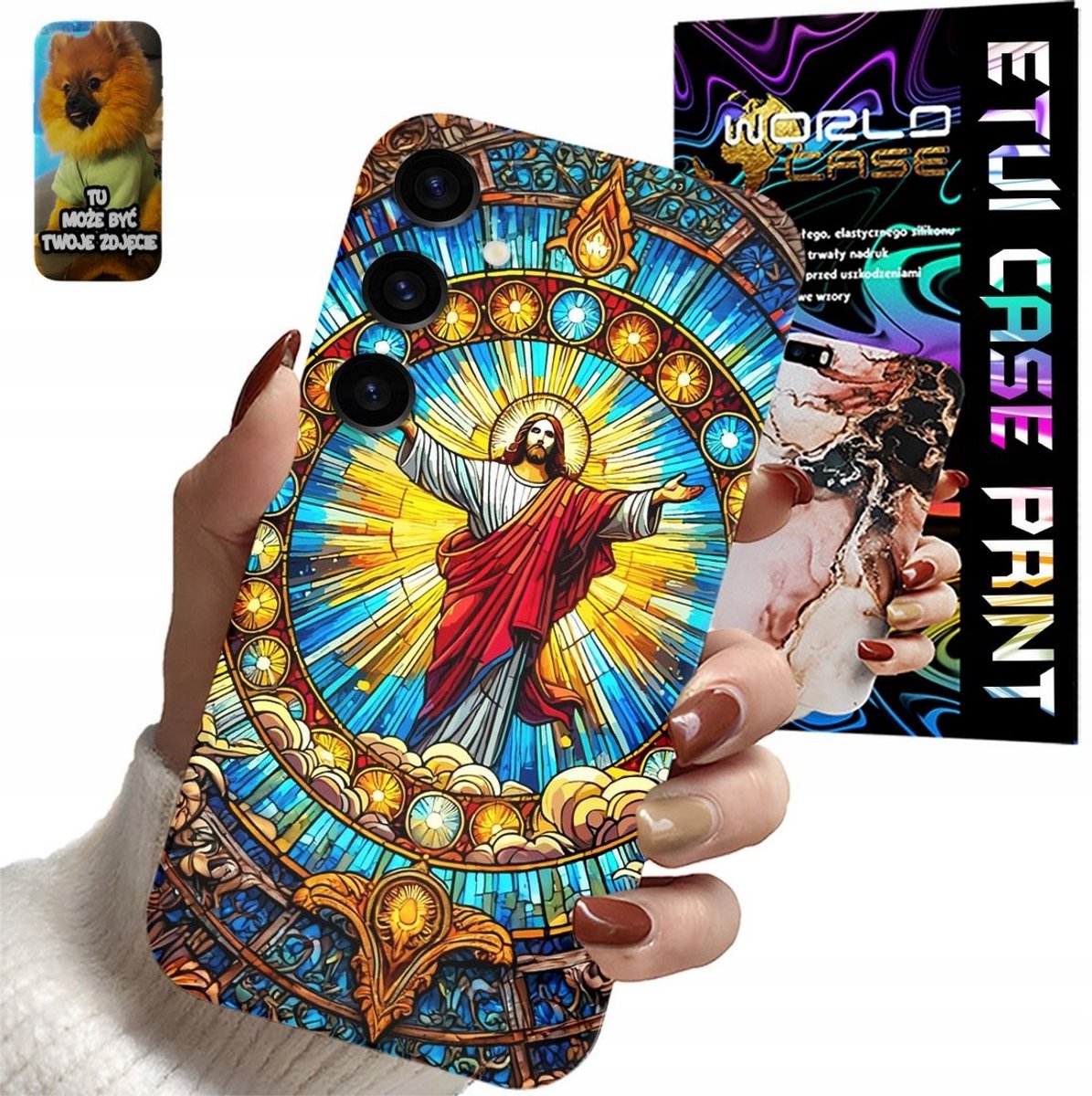 Hoesje Samsung Galaxy S24 Jezus Maria God Religieuze patronen