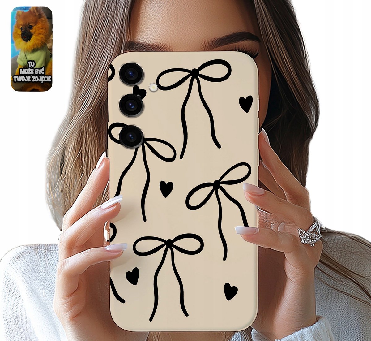 SAMSUNG GALAXY S24 DAMESHOESJE MET ELEGANT STRIKPATROON + GLAS