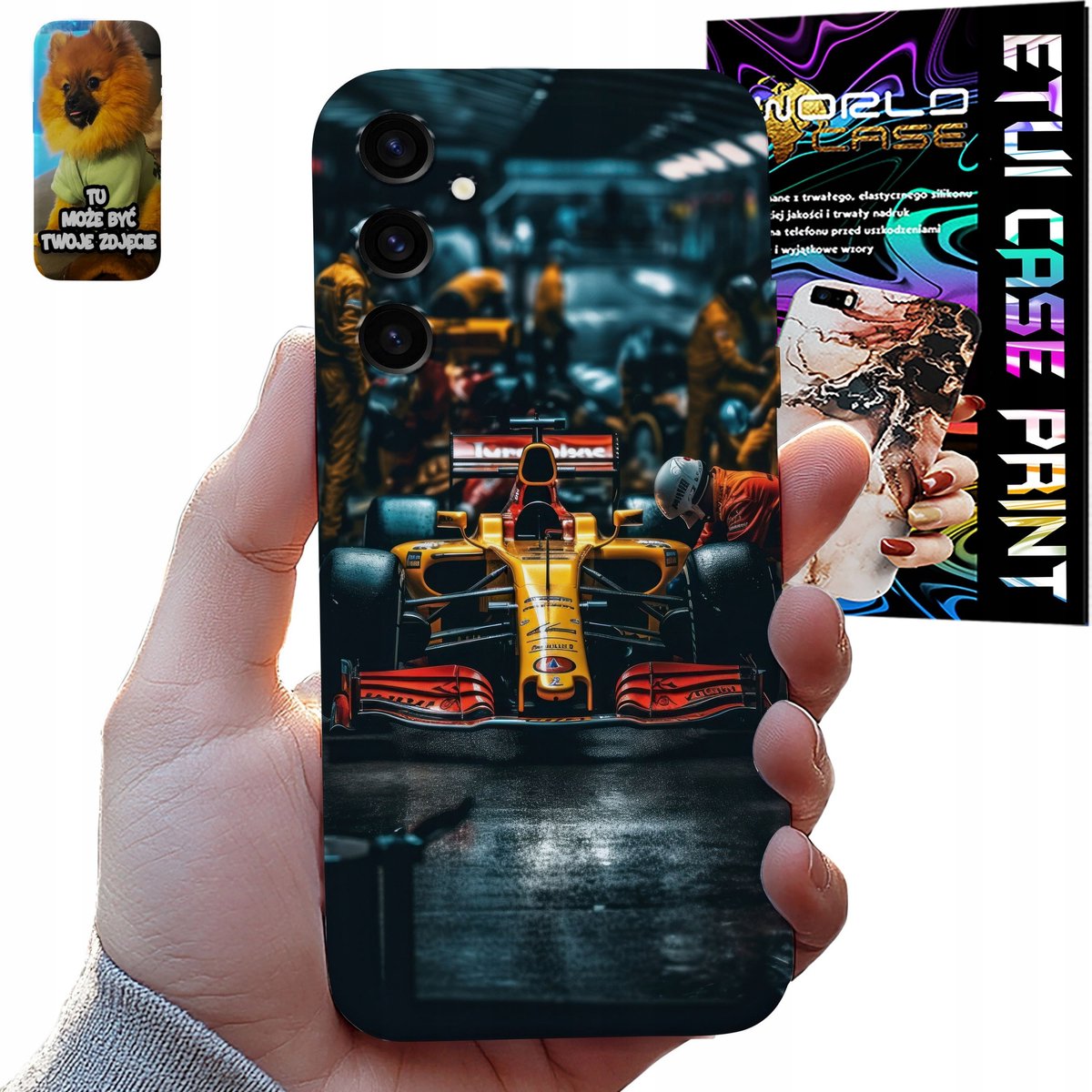 Hoesje Samsung Galaxy S24 Formule 1 F1 raceauto + glas