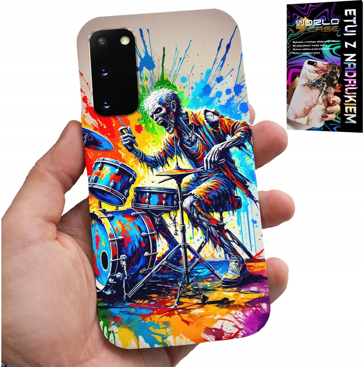 HOESJE VOOR SAMSUNG GALAXY S20 - ROCK DRUMS SKELETON COVER