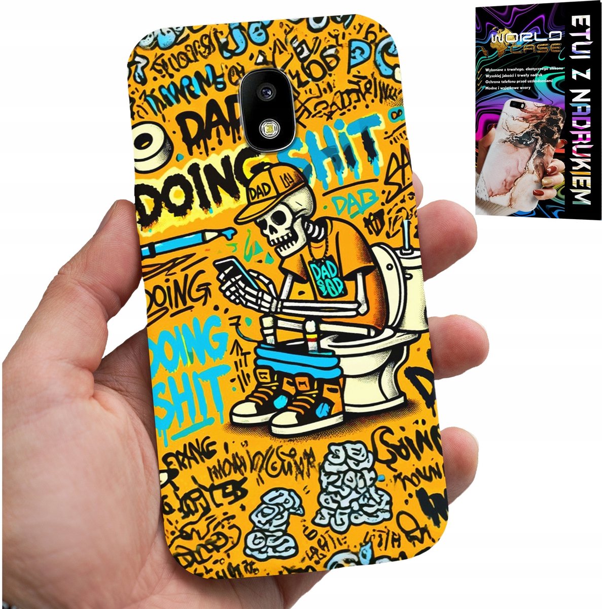 HOESJE VOOR SAMSUNG GALAXY J5 2017 - SKELET DAT OP HET TOILET POEPT