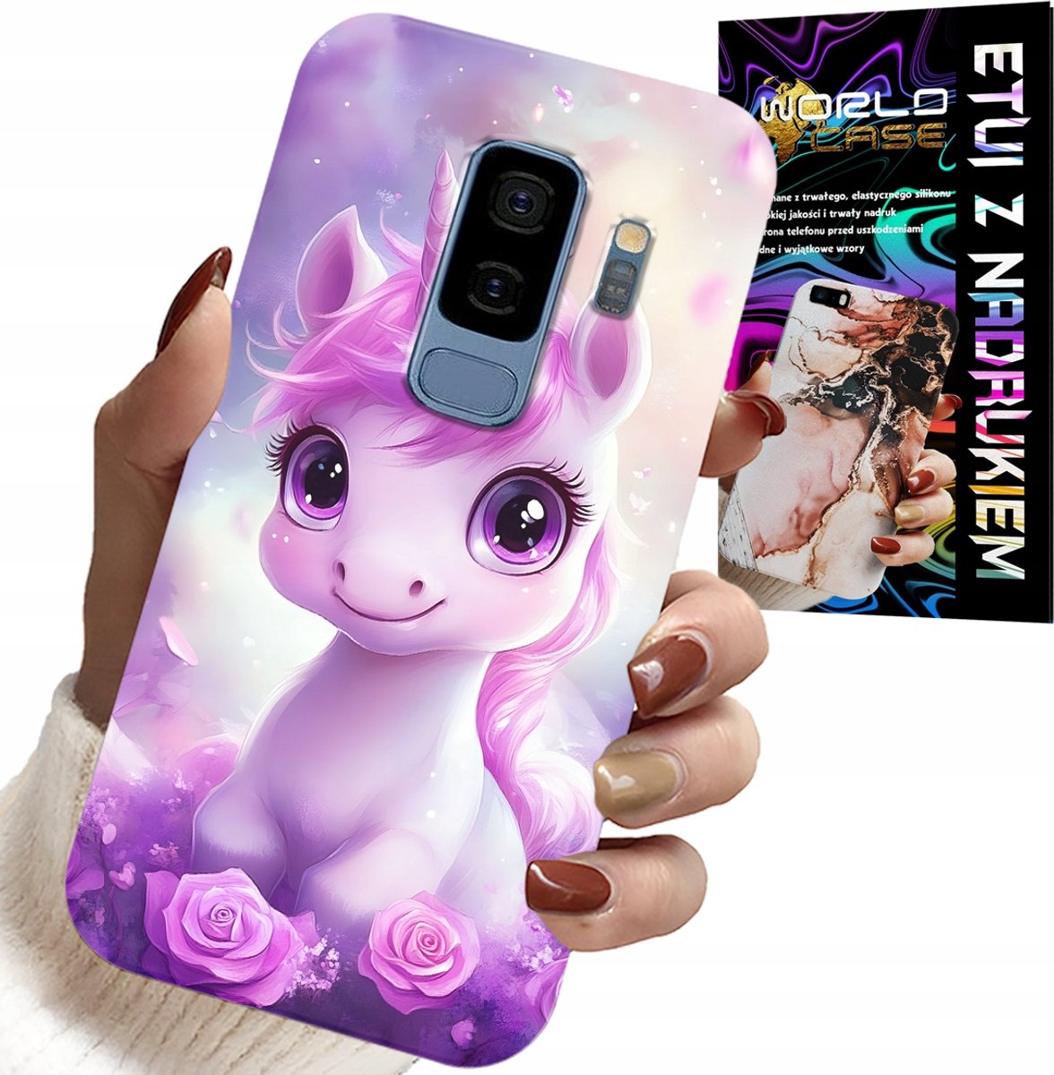 HOESJE VOOR SAMSUNG GALAXY S9 PLUS - LEUKE EENHOORN, PATRONEN VOOR KINDEREN