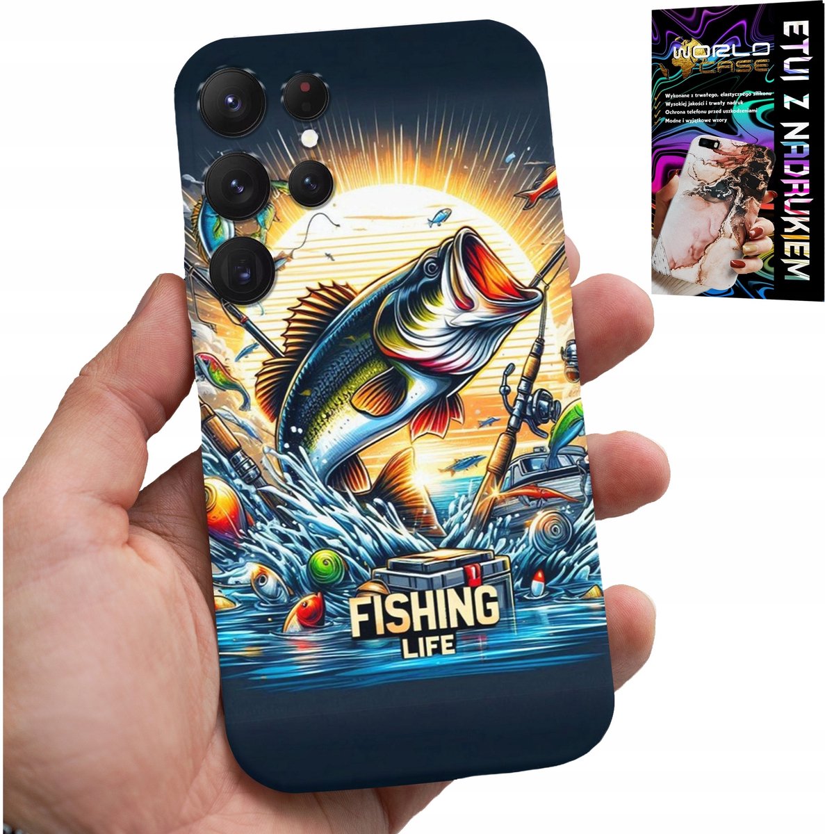 HOESJE VOOR SAMSUNG GALAXY S22 Ultra - PATRONEN VOOR VISSERS, VISSEN, KABELJAUW, ZALM