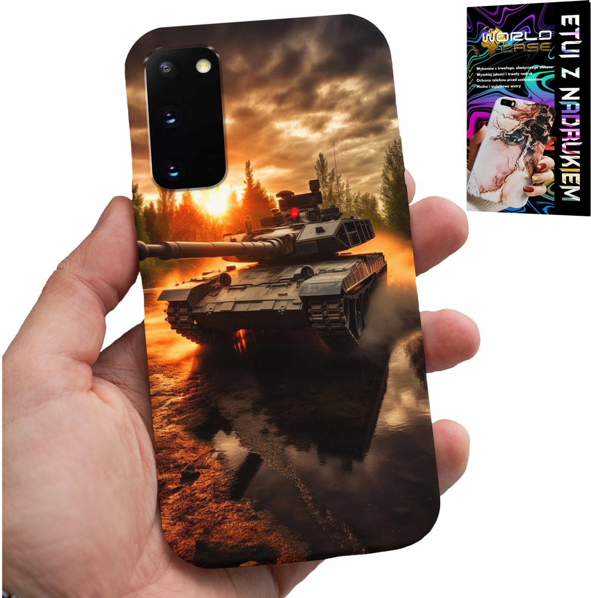 HOESJE VOOR SAMSUNG GALAXY S20 - TANK, OORLOG, MILITAIR, PATRONEN