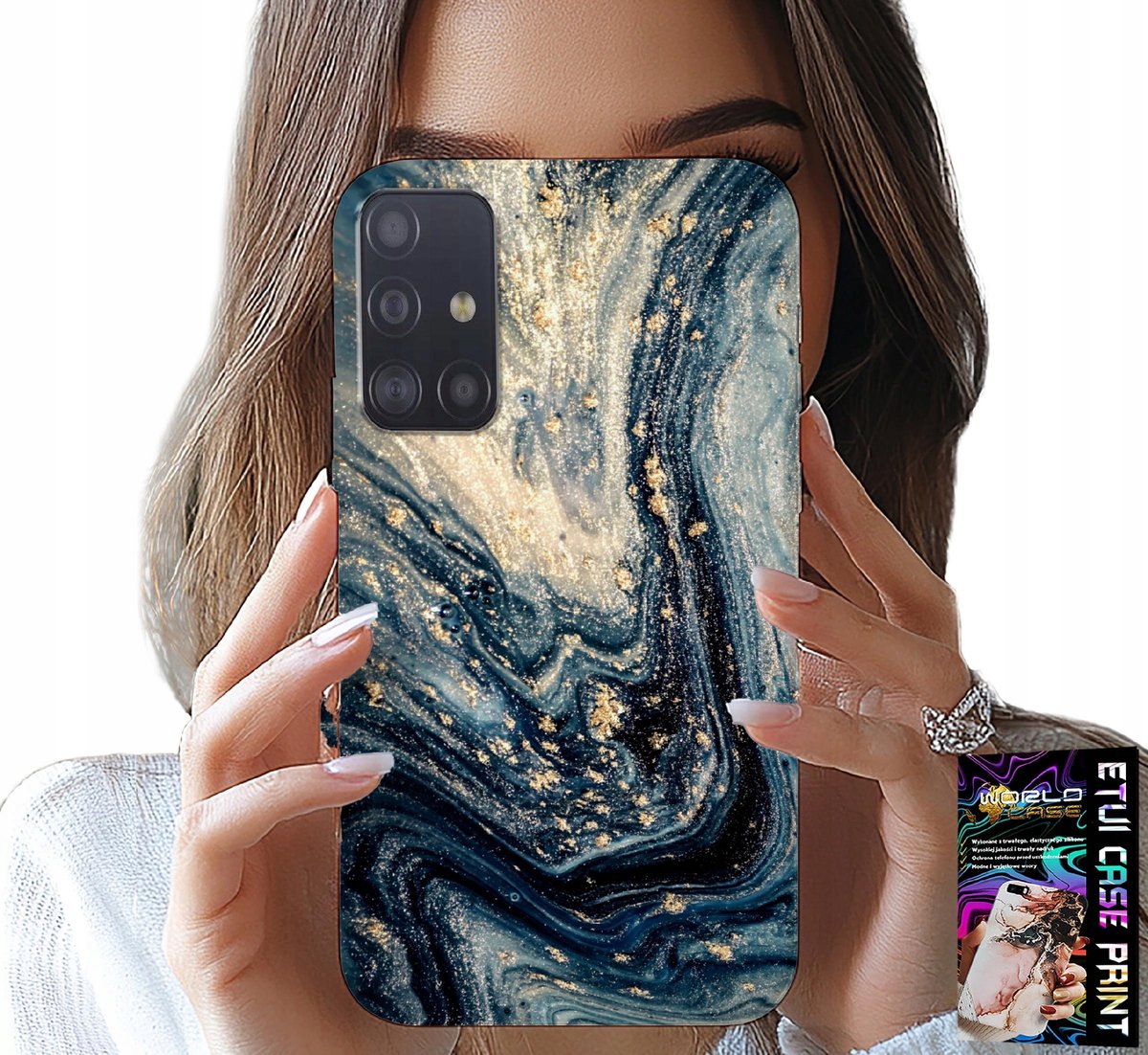 HOESJE VOOR SAMSUNG GALAXY A51 - HOESJE MET ELEGANT STEENPATROON