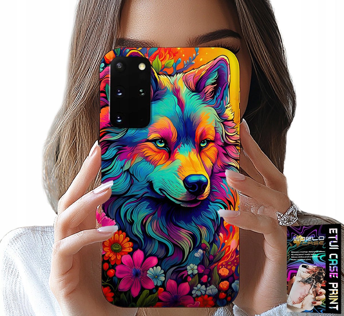 HOESJE VOOR SAMSUNG GALAXY S20 PLUS - KLEURRIJKE PATRONEN, WOLF PACK SWORA HOESJE