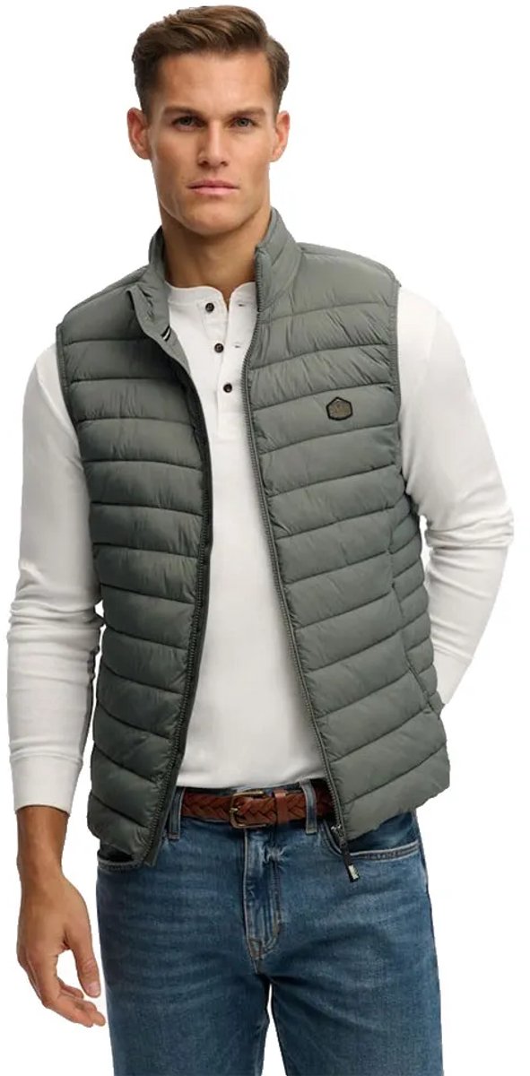 Superdry Gewatteerde Fuji Lite bodywarmer Heren Gilets Grijs