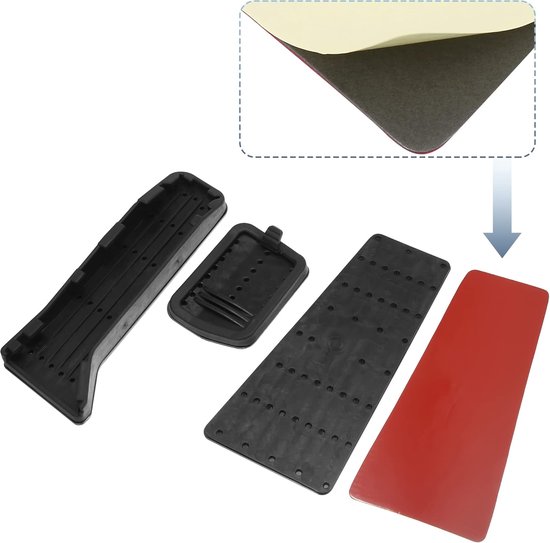 Pedaal Covers - Antislip Pedaal - Auto Interieur - Aluminium Legering - 3 Stuks - Zwart — afbeelding 5