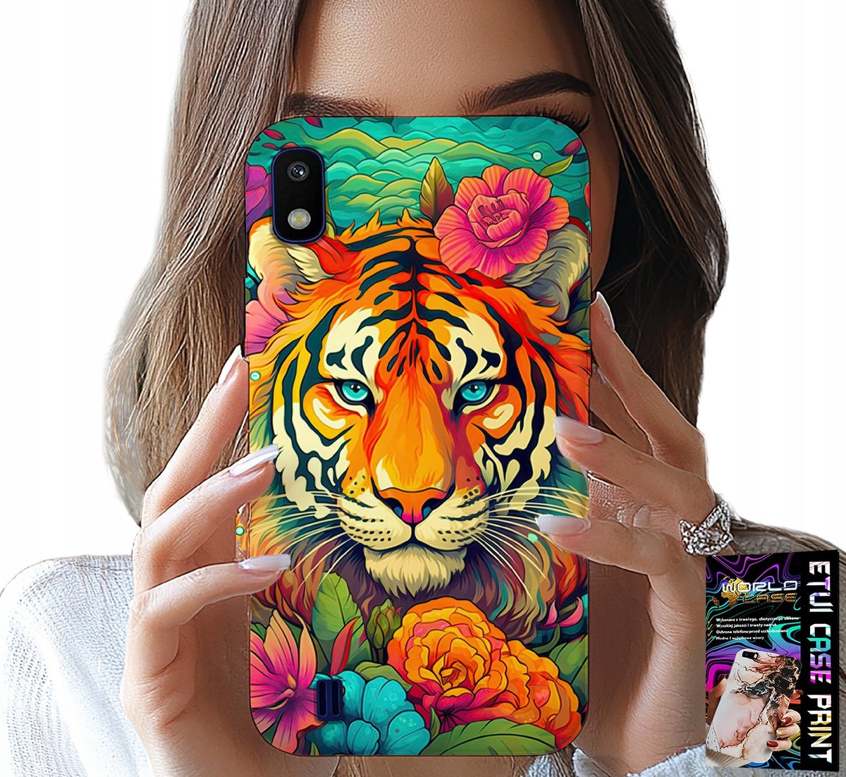 HOESJE VOOR SAMSUNG A10 - DIERENPATROON TIJGERHOESJE