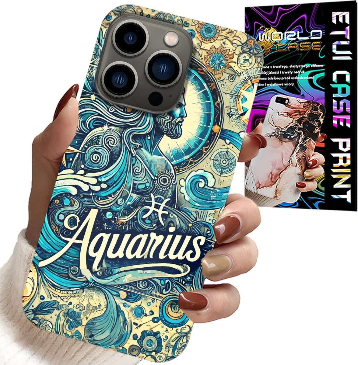 IPHONE 15 PRO HOESJE - STERRENBEELD, WATERMAN, ASTRONOMIE ACHTERKANT