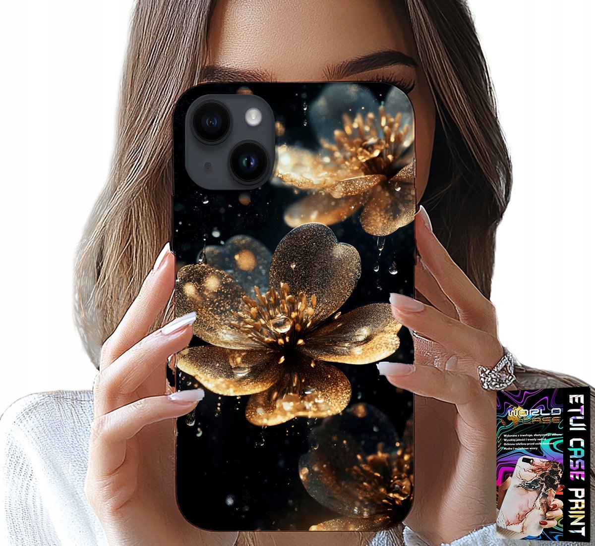 iPhone 15 hoesje - Prachtige bloemenpatronen, achterkant, hoesje
