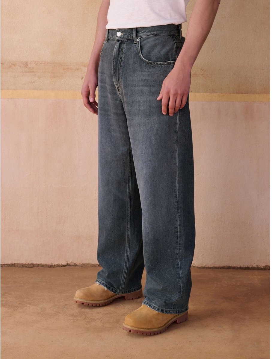 Next - Heren - Jeans met wijde pasvorm - Grijs
