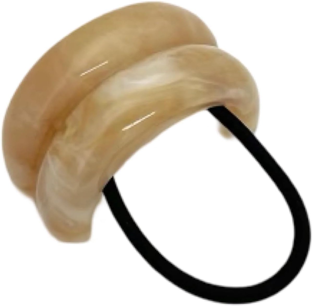 Glanzende Arch Pony - Haar Manchet - Kapsel Accent - Dubbele Manchet - 5 cm - Blonde Tortoise