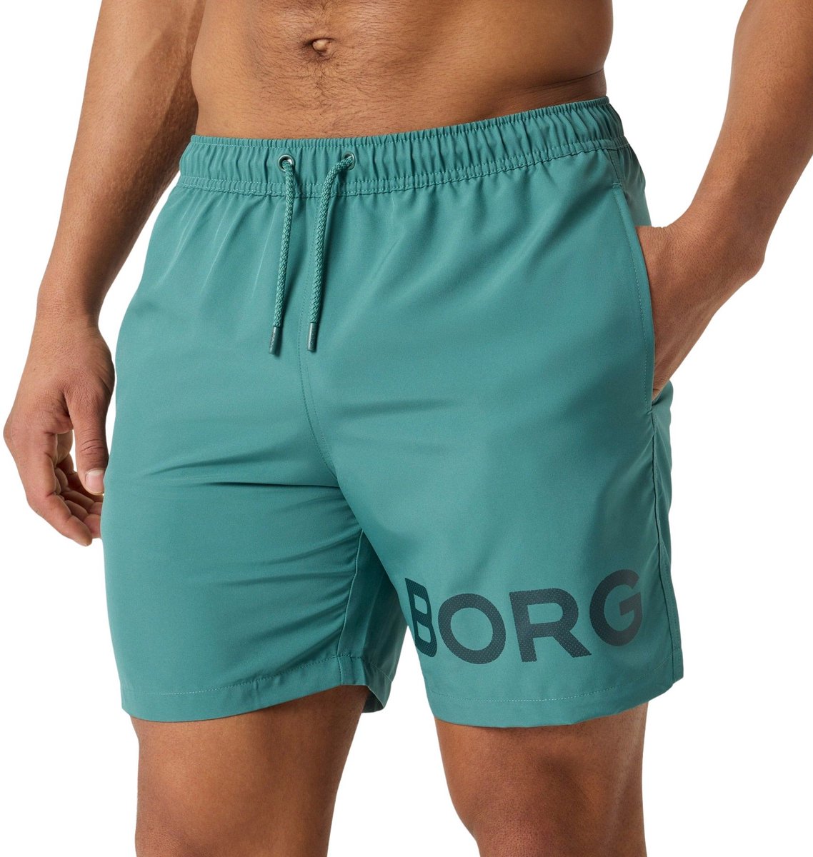 Björn Borg Zwembroek Heren - Zwemshort Mannen - Blauw Blue Spruce - 100% Recycled Polyester
