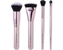 e.l.f. Cosmetics Foundation & Concealer Brush Set - 4-delig - Make-up kwasten - Vegan - Synthetisch