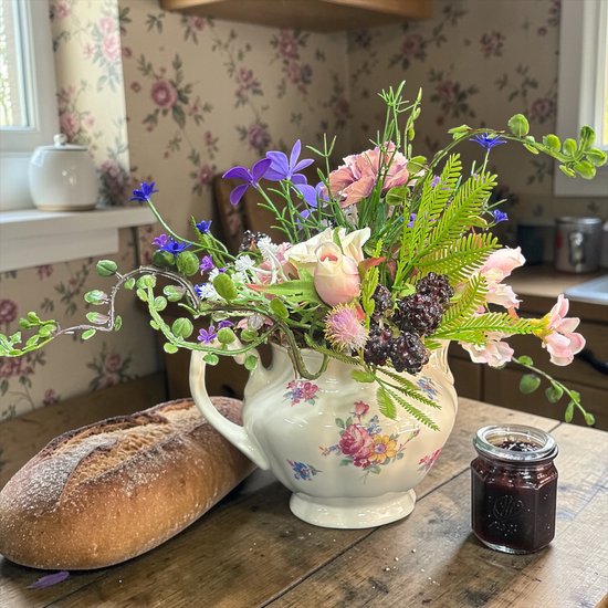 Seta Fiori - Cloche en Verres - avec éclairage - 13 cm - avec piles -