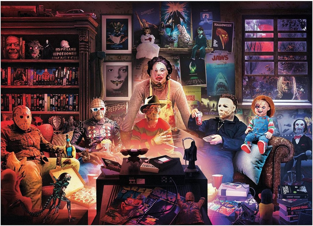 Legpuzzel 1000 stukjes - Volwassen puzzel - Ontspannende hobby - Gedetailleerd horror artwork - 50x70 cm - Meerkleurig