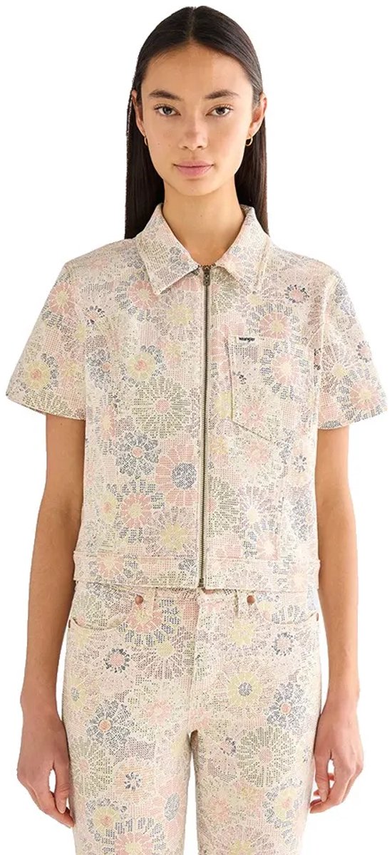 Wrangler 112378163 Overhemd Met Korte Mouwen XS Vrouw Firework Floral