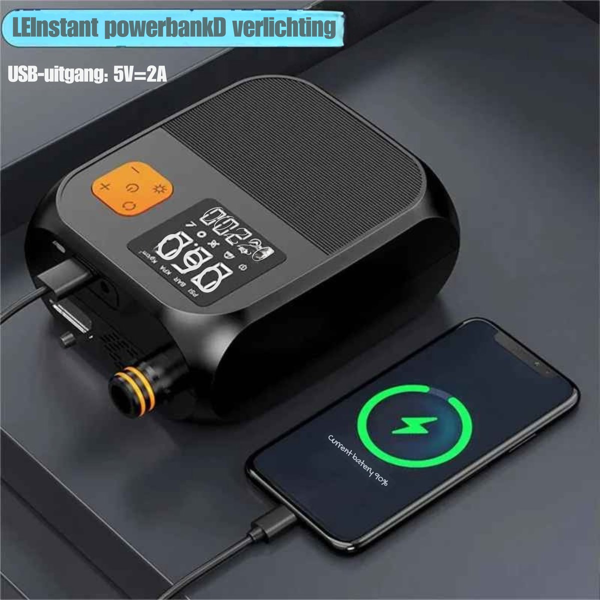 ElevateCommerce - Elektrische SUP Luchtpomp 25PSI met LCD Display & Auto Stop thumbnail 5