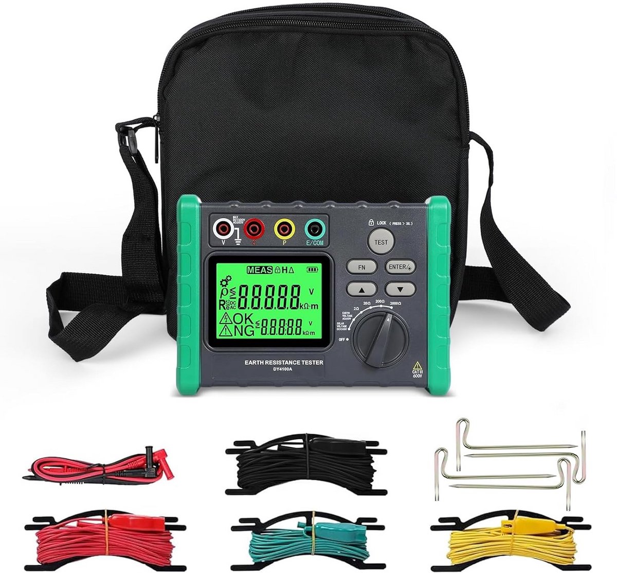 Professionele Aardingsweerstandsmeter - Bodemweerstand Tester 2/3 Draads