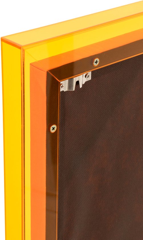 J-Line Décoration Murale Moderne - toile - orange fluo