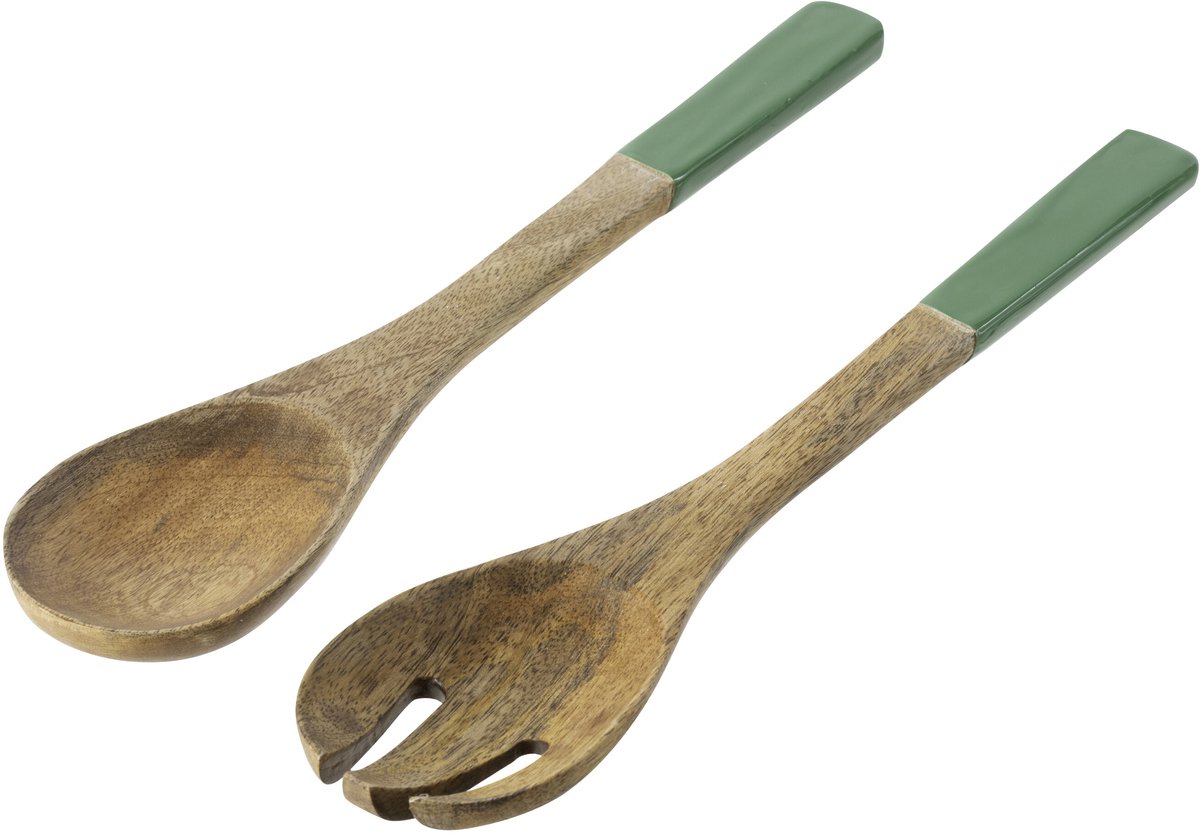 J-Line slabestek - hout - groen/naturel
