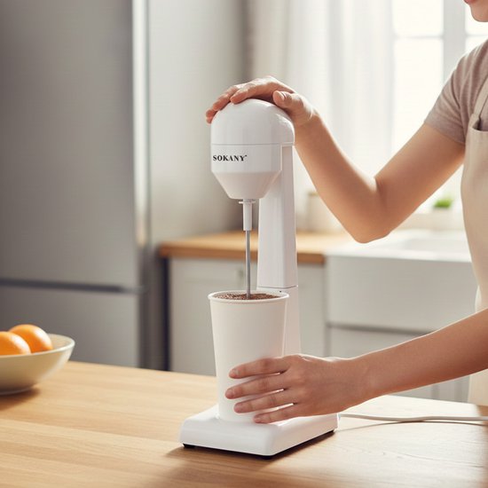Sokany, MacMilkshake Machine 450ml 100W Snel en Compact, Wit van Merkloos — afbeelding 3