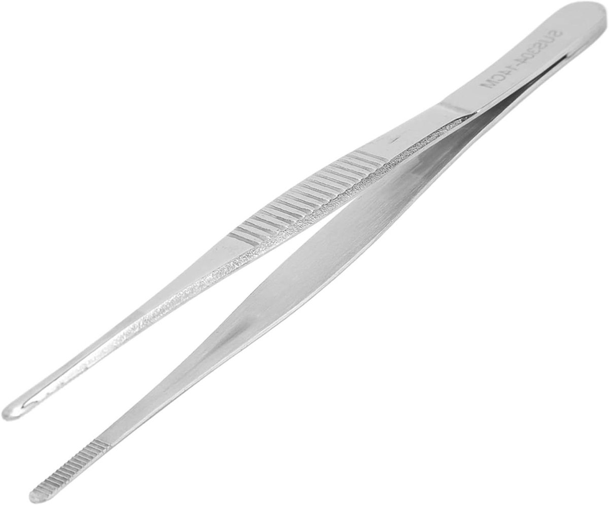 RVS Pincet 14 cm met Rechte Punt en Antislip Handgreep voor Chirurgisch Gebruik