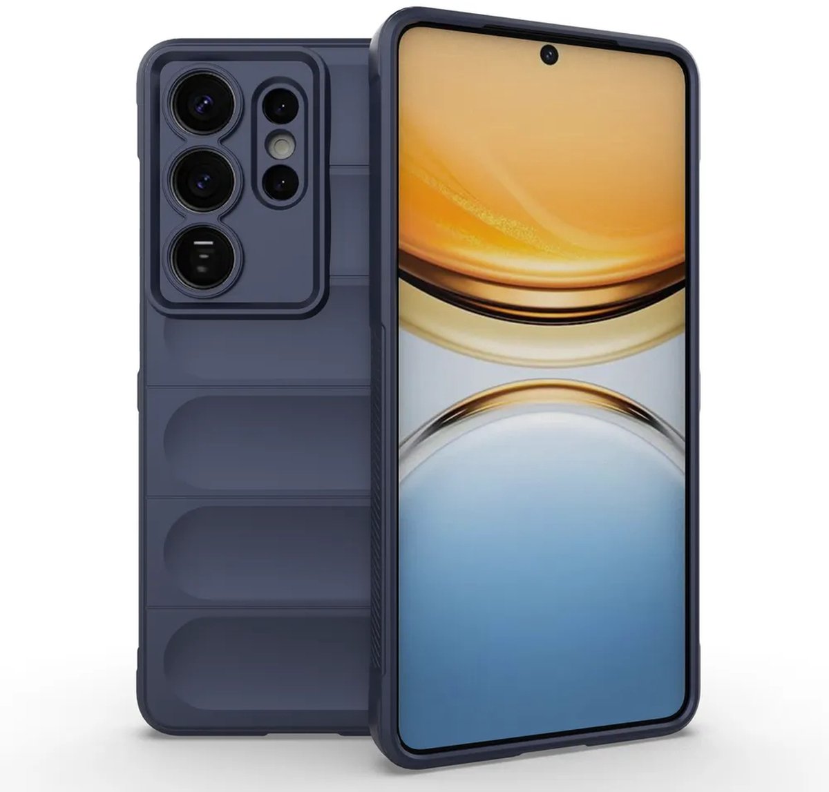 MobyDefend Hoesje - Geschikt voor Samsung Galaxy S26 Ultra - TPU Gripcase - Blauw