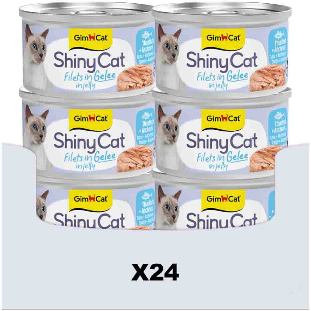 GimCat 70 g - GimCat ShinyCat Filets in jelly tonijn + ansjovis