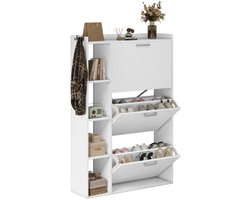 Allecto - Zapatero - Madera - Organizador - Estilo - 3 Puertas - Estrecho - Antiinclinación - Para Pasillo - Entrada - Color Miel - Modelo 1503 - Organizador de Calzado - Zapatero con Dispositivo - AliExpress