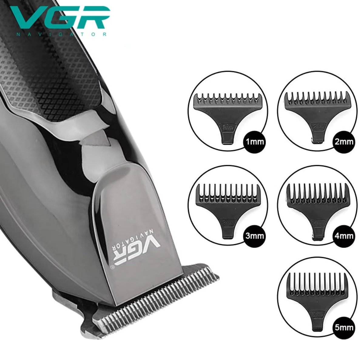 VGR V-070 Series – Draadloze Professionele Tondeuse voor Mannen / Hair Trimmer – Mini Edger – LED Display – Oplaadbaar