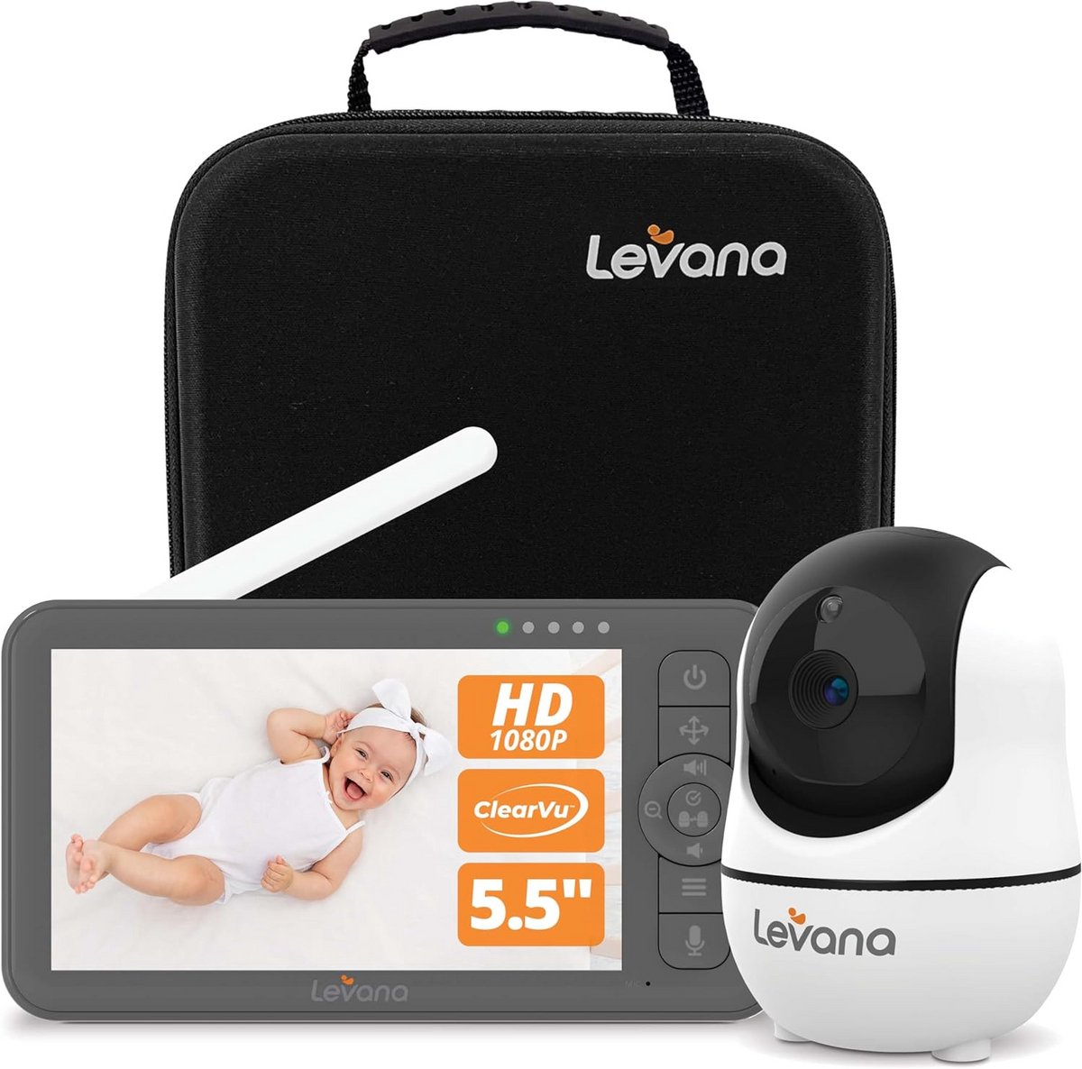 Babyfoon HD Camera met Monitor en Nachtzicht - Groot Bereik