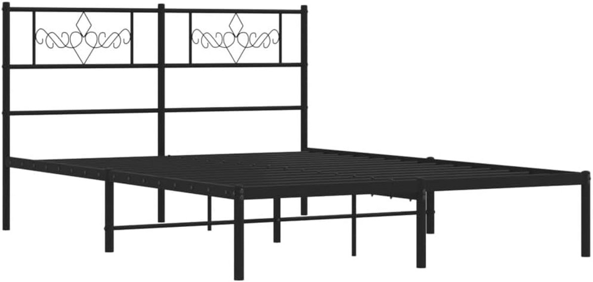 Stabiel Metalen Bedframe met Hoofdbord - 120x200 cm - Zwart Twijfelaar Bed