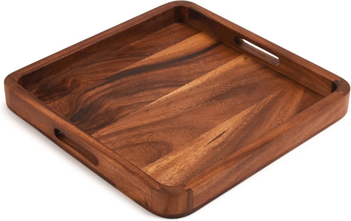 Vierkant Houten Dienblad 15 Inch - Stevig Presentatieblad