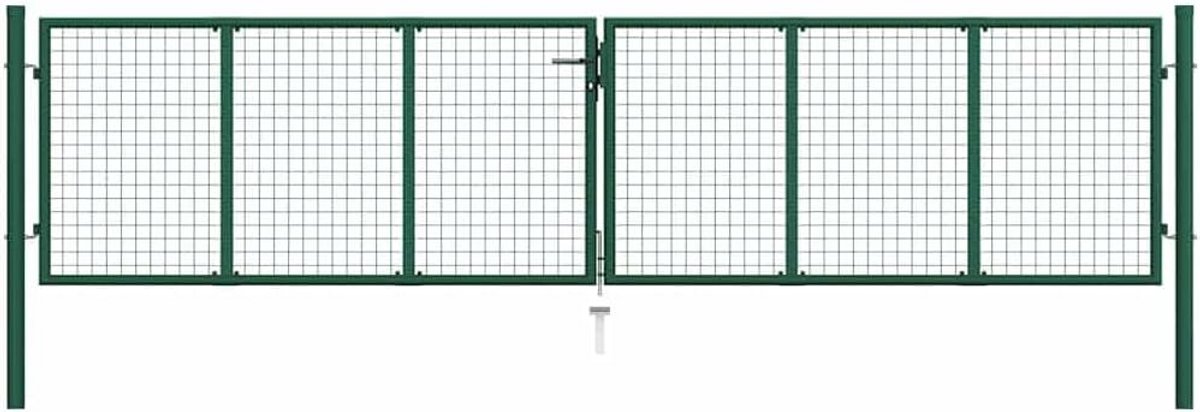 Stevige Gaaspoort voor Tuin en Erfafscheiding 400x100 cm Groen