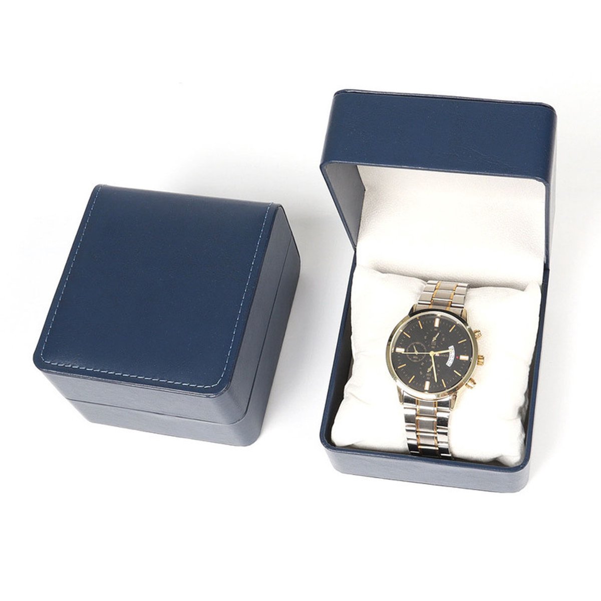 Horlogedoos - Unisex - Met afneembare horlogehouder - Individuele horlogeopbergdoos - Doos voor armbanden en sieraden - Gemaakt van PU-leer - Draagbare horlogestandaard - Geschikt voor polshorloges en smartwatches