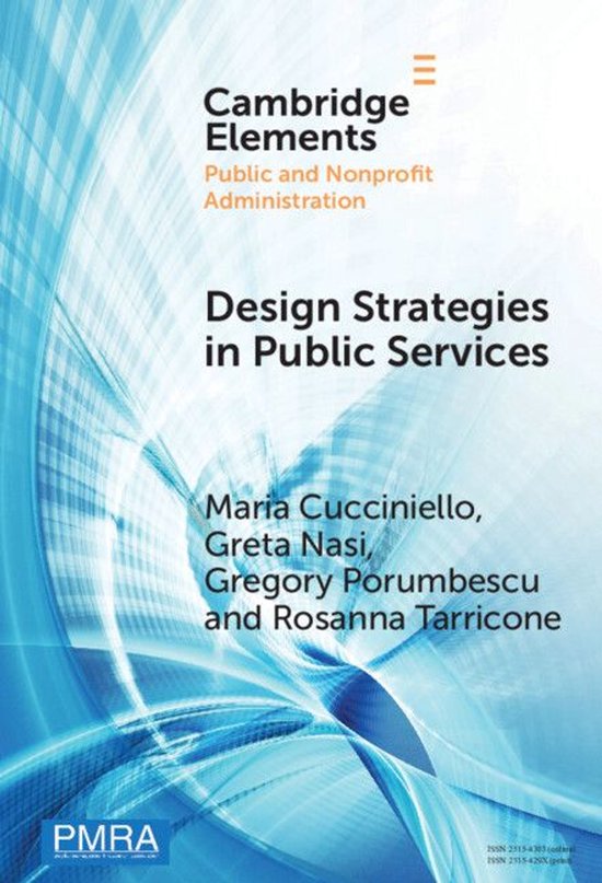 Elements in Public and Nonprofit Administration - Design Str ... - cover