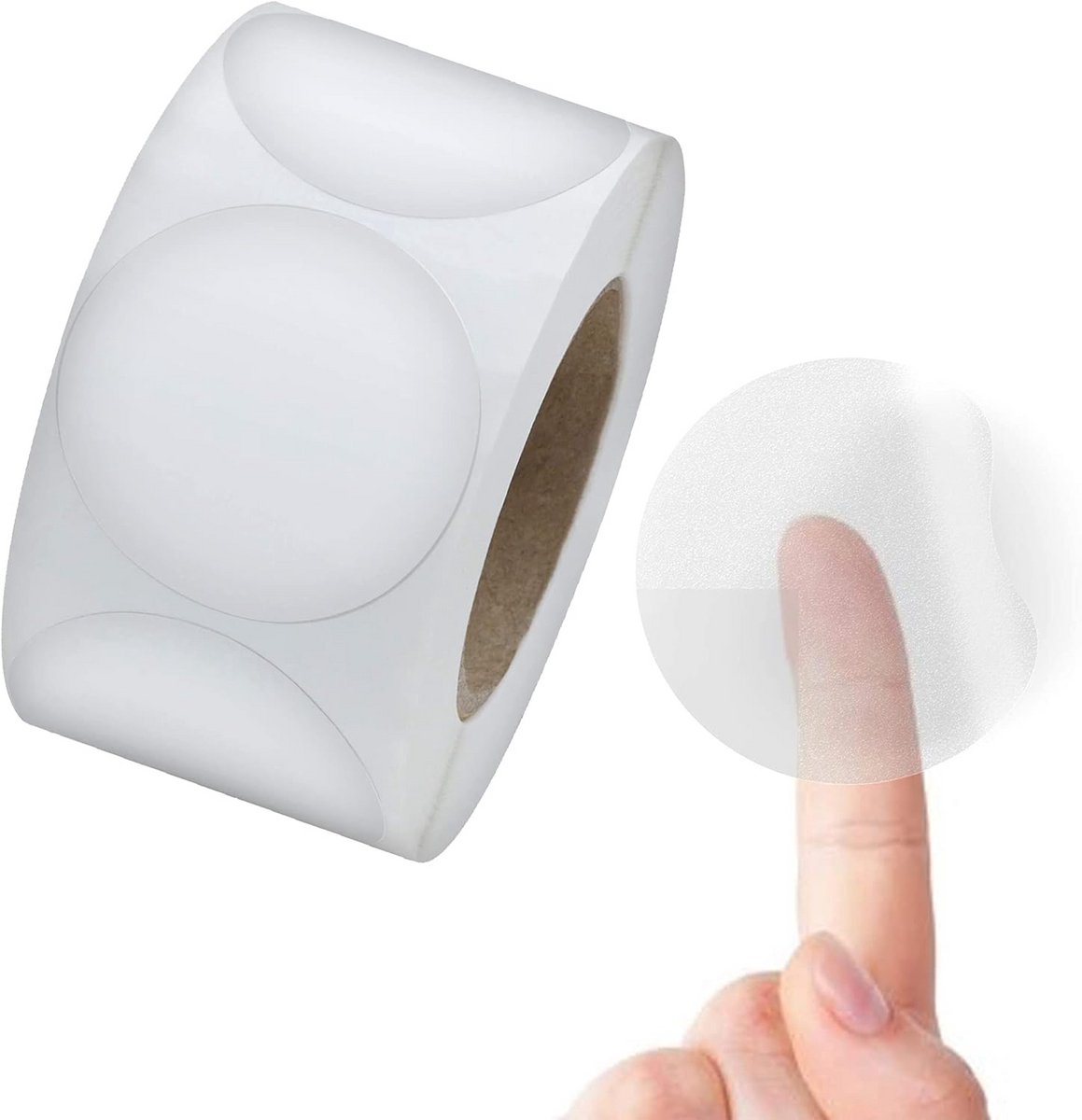 Transparante Ronde Stickers 5 cm - Zelfklevend Keurmerk Seals voor Enveloppen en Verpakkingen - 1000 Stuks