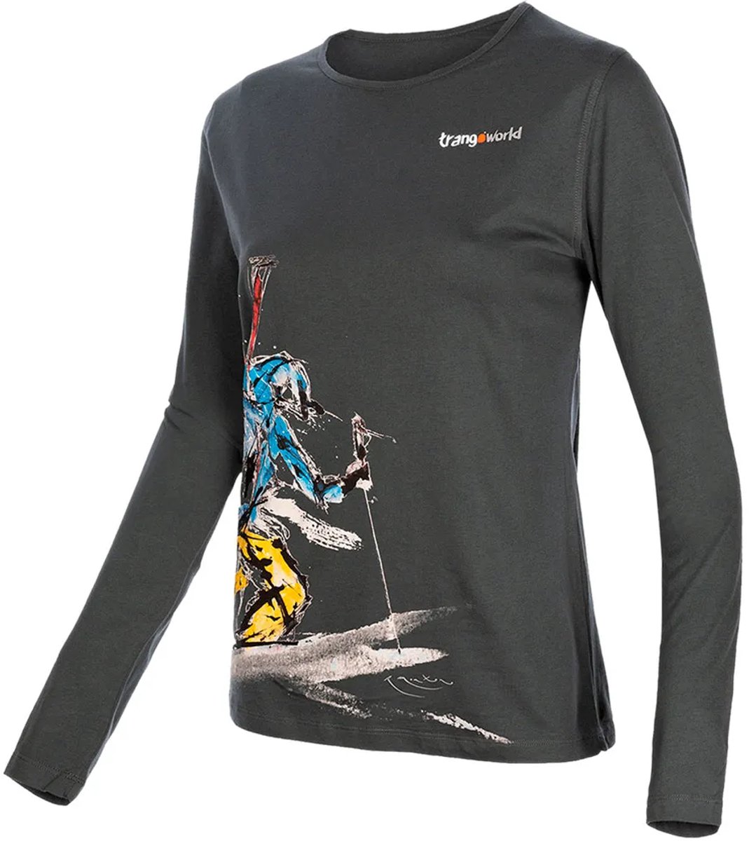 Trangoworld The Lonely T-shirt Met Lange Mouwen Vrouw Grijs