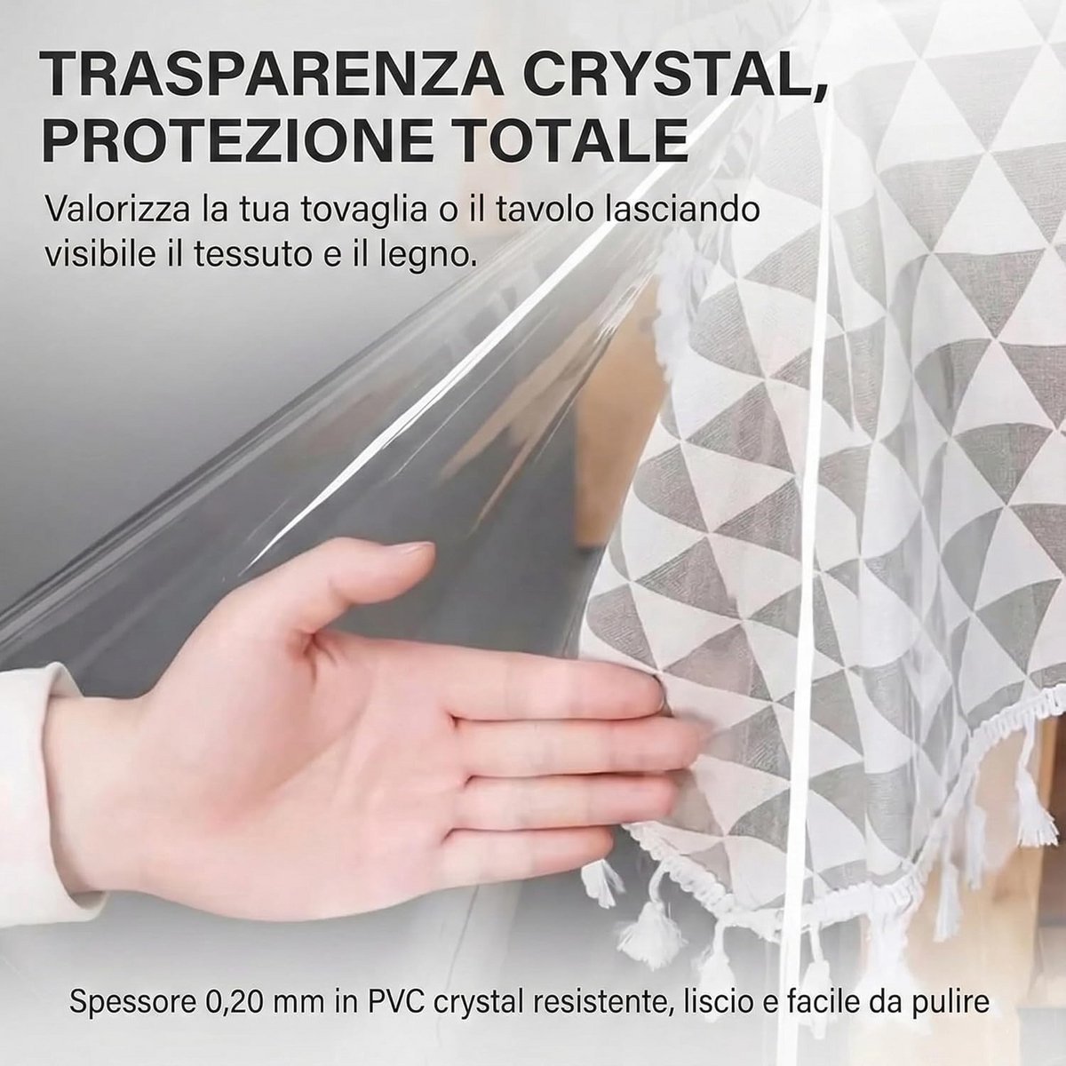 Transparant PVC Tafelkleed 140x240 cm Vlekbestendig en Kristalhelder