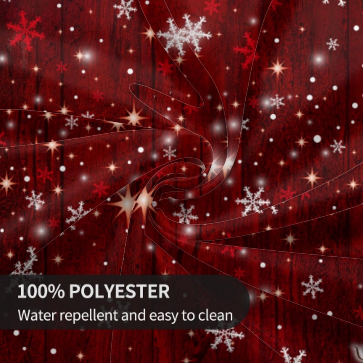 Rond Tafelkleed 152 cm Kerstdecoratie Winter Dessin Antislip voor Keuken en Eetkamer
