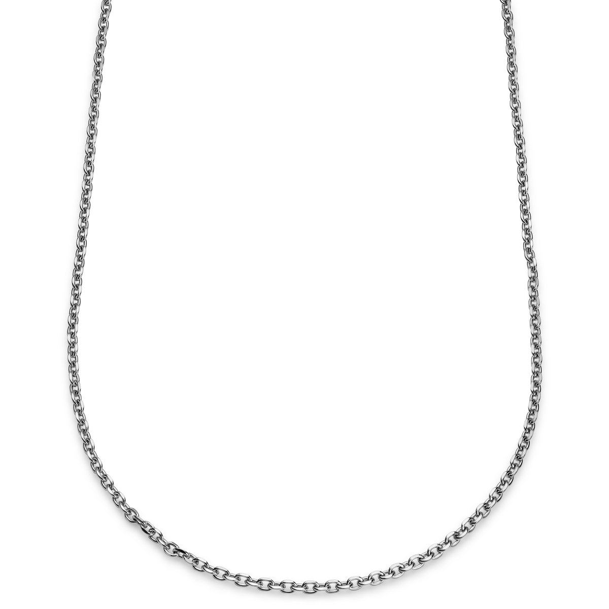 Argentia | 925s | 4 mm Gerhodineerde Sterling Zilveren Schakelketting