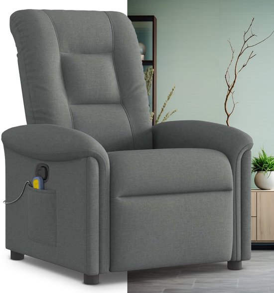 GranMaison Massagestoel Donkergrijs Elektrisch met - Massagestoel - €239,95