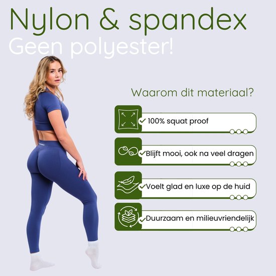 Euphoria Sportlegging Dames - Sportkleding Dames - Sportbroek Dames - Yoga Broek Dames - Donkergrijs - Maat S van Bellivalini — afbeelding 5